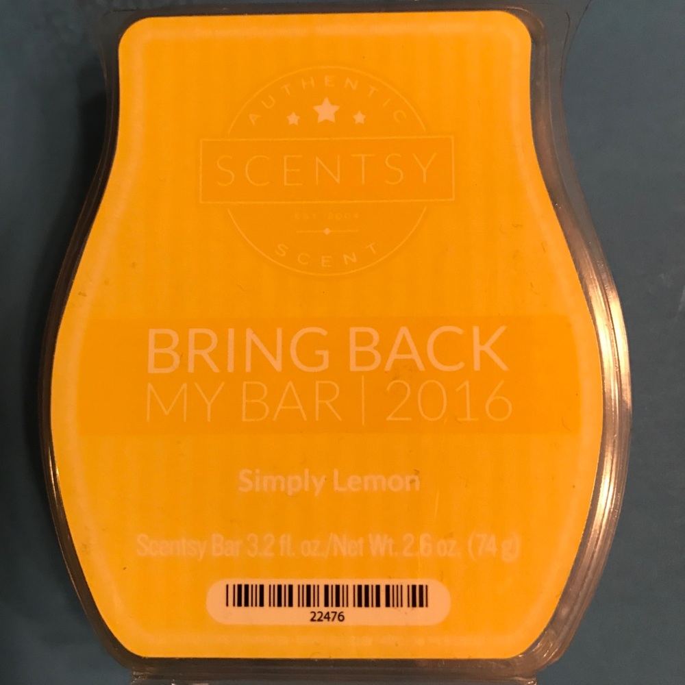 NEW SCENTSY BAR.  Scentsy SIMPLY LEMON wax Bar.